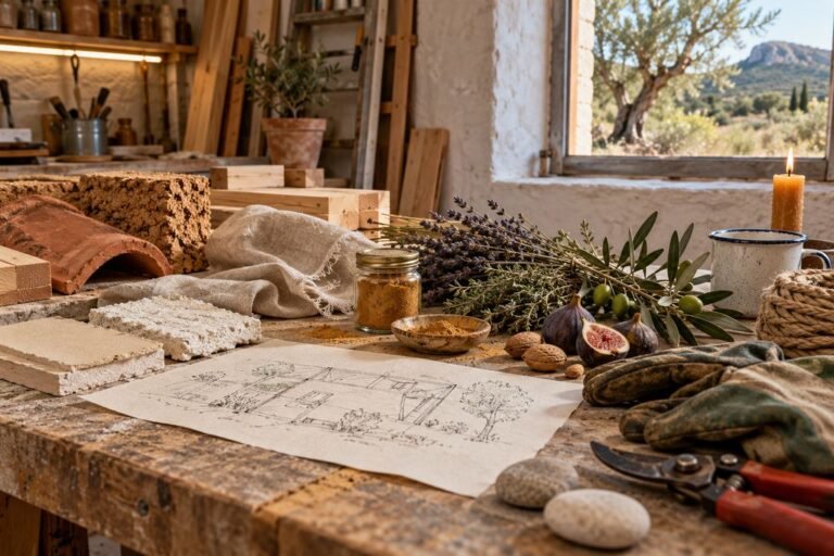 Cabanon provençal ouvert sur la lumière et les saisons